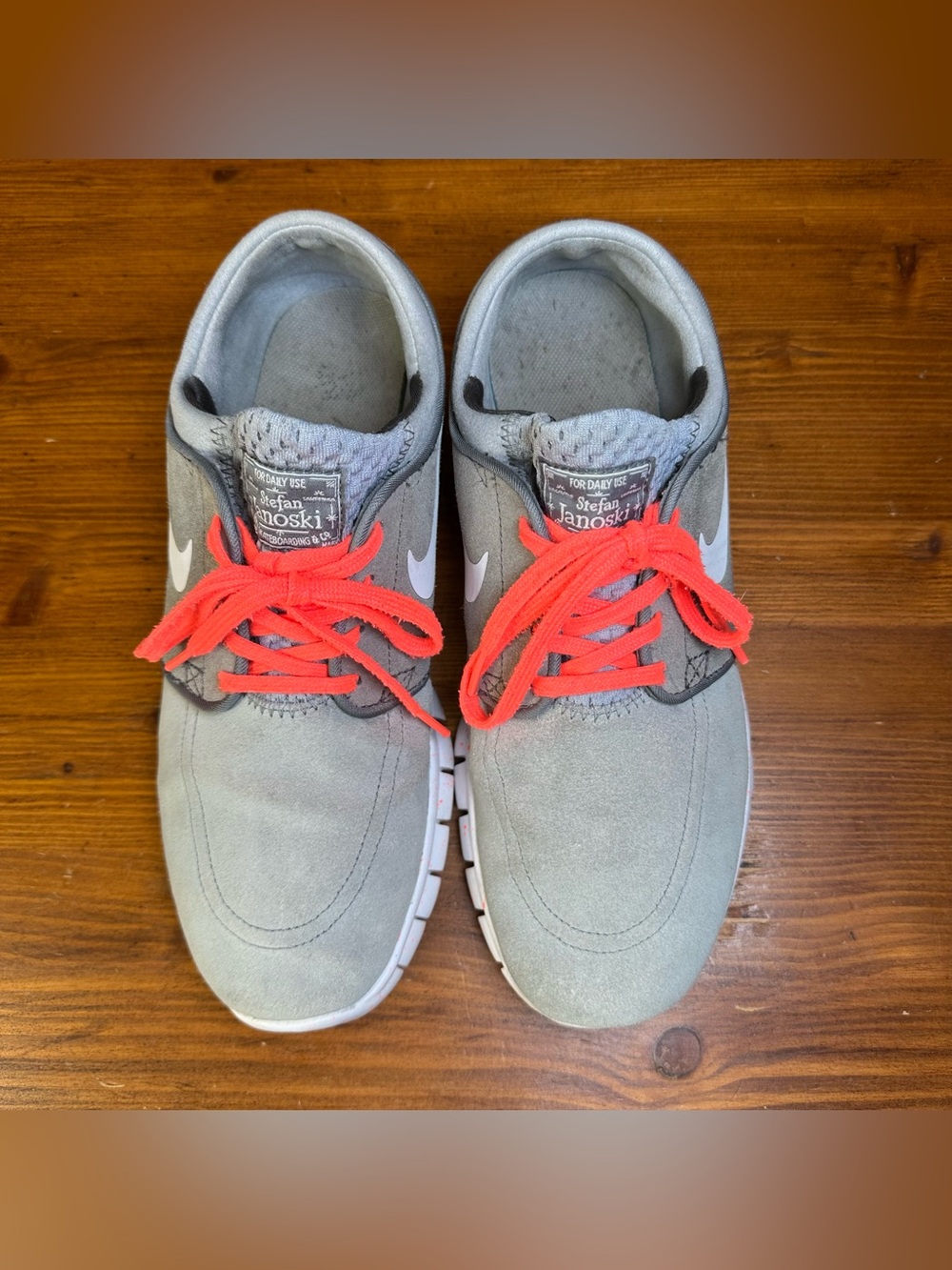 Nike SB Stefan Janoski Max Sneakers Wolf Grey / Hot Lava Men’s Size 9 - Picture 3 of 11